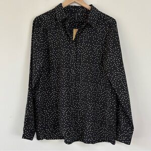 Knot Sisters Polka Dots Button Down Blouse